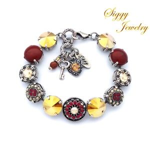 Swarovski Crystal Silk Road Bracelet, Gold and Red